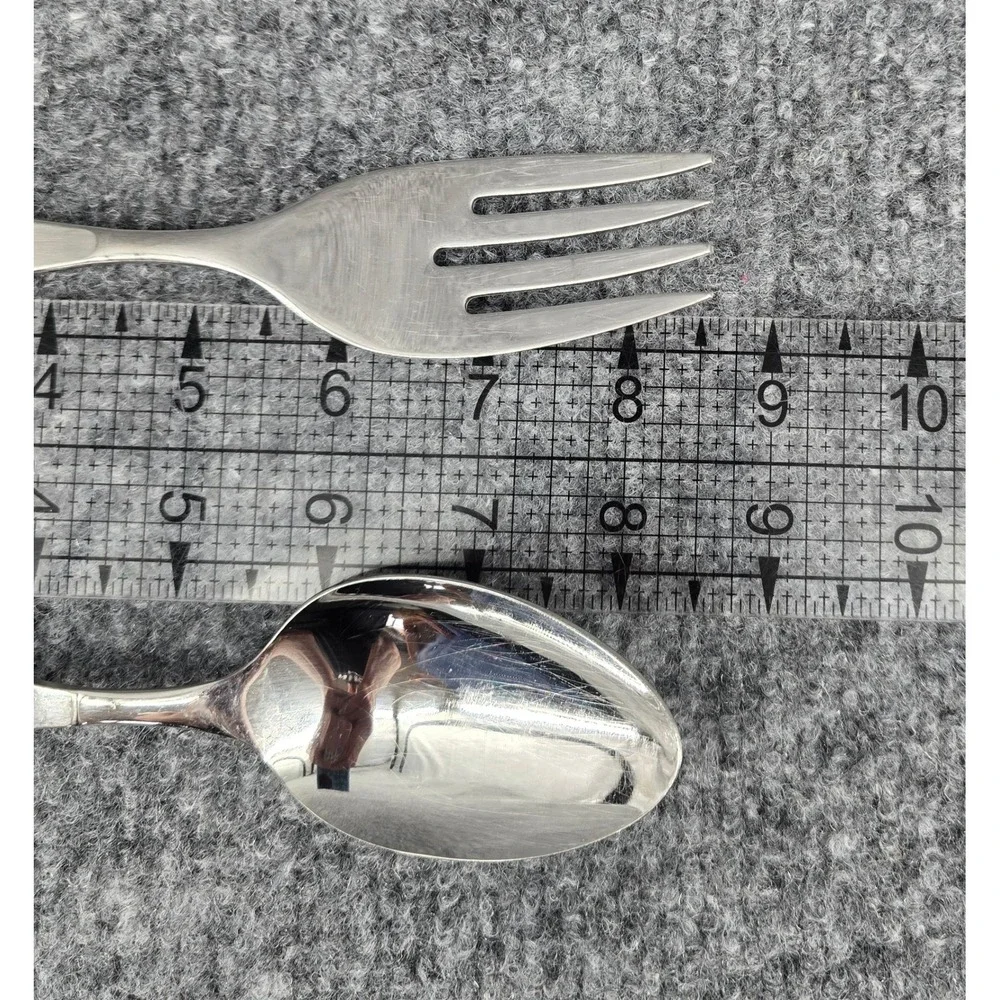 Vtg 5 Piece Oneida Frostfire Serving Utensil Set Stainless Flatware Silverware